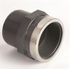 Adaptor plain-thread w metal reinforcing ring_pvc